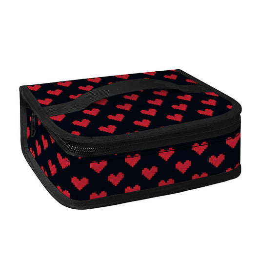 Pixel Heart Pattern Print Small Lunch Bag