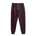 Pixel Heart Pattern Print Sweatpants