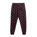 Pixel Heart Pattern Print Sweatpants
