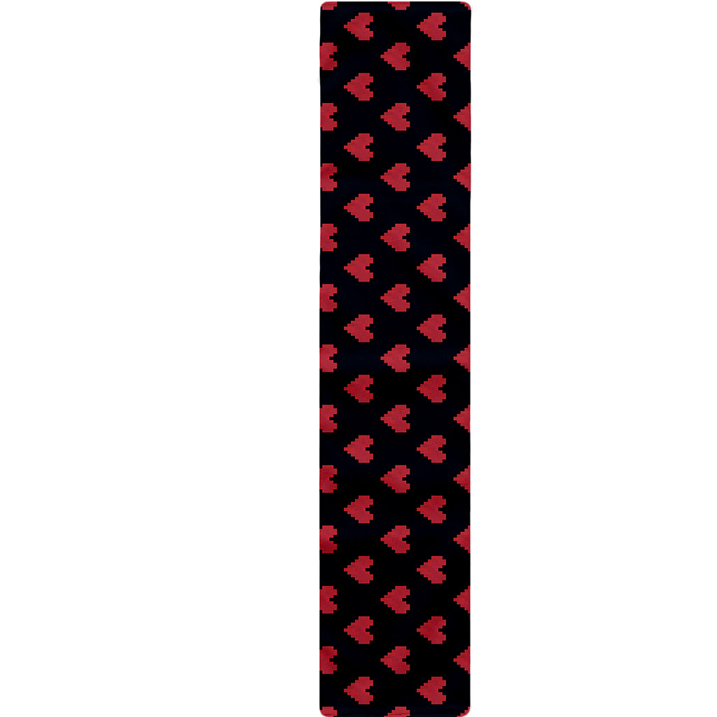 Pixel Heart Pattern Print Table Runner