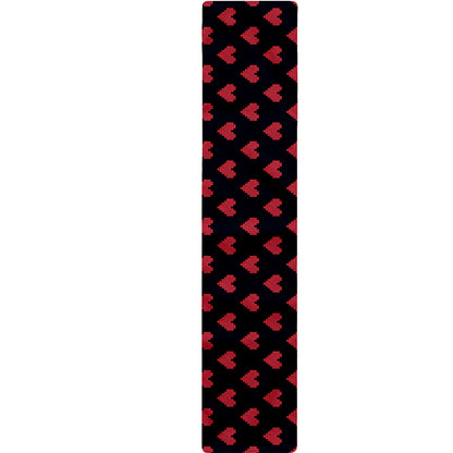 Pixel Heart Pattern Print Table Runner