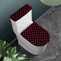 Pixel Heart Pattern Print Toilet Lid And Tank Cover Set