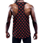 Pixel Heart Pattern Print Training Tank Top