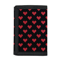Pixel Heart Pattern Print Trifold Wallet