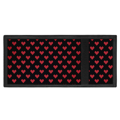 Pixel Heart Pattern Print Trifold Wallet