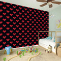Pixel Heart Pattern Print Wall Sticker