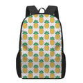 Pixel Pineapple Pattern Print 17 Inch Backpack