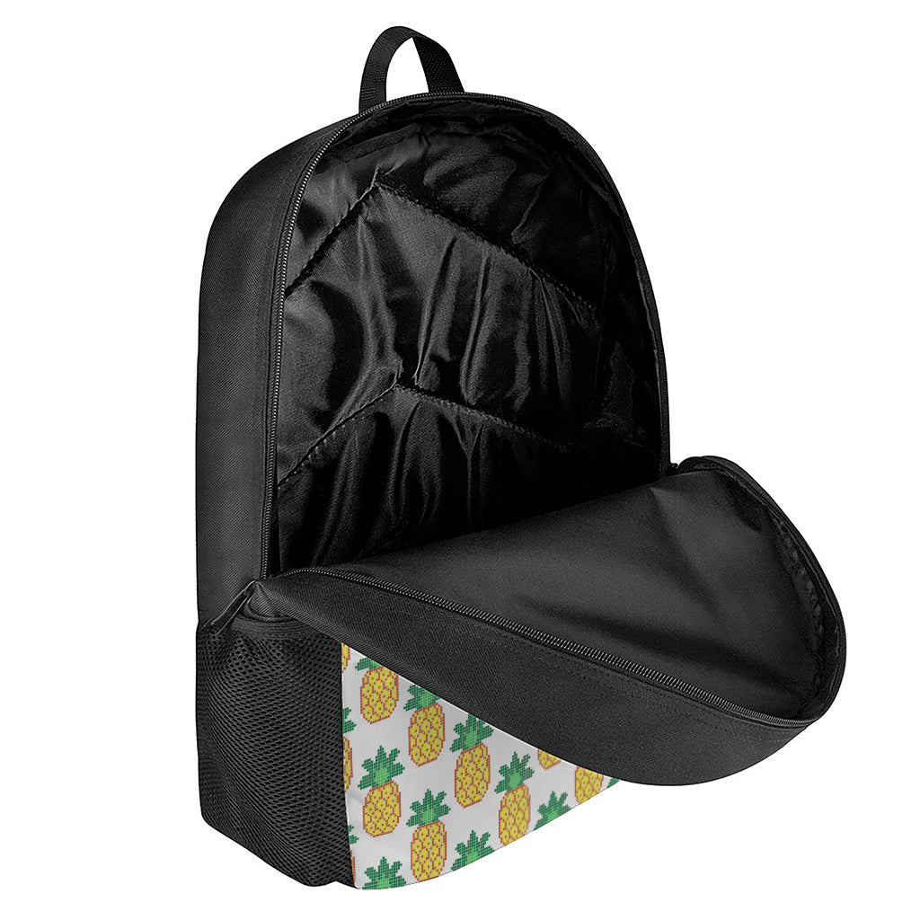 Pixel Pineapple Pattern Print 17 Inch Backpack