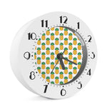 Pixel Pineapple Pattern Print Alarm Clock