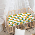 Pixel Pineapple Pattern Print Baby Crib Sheet