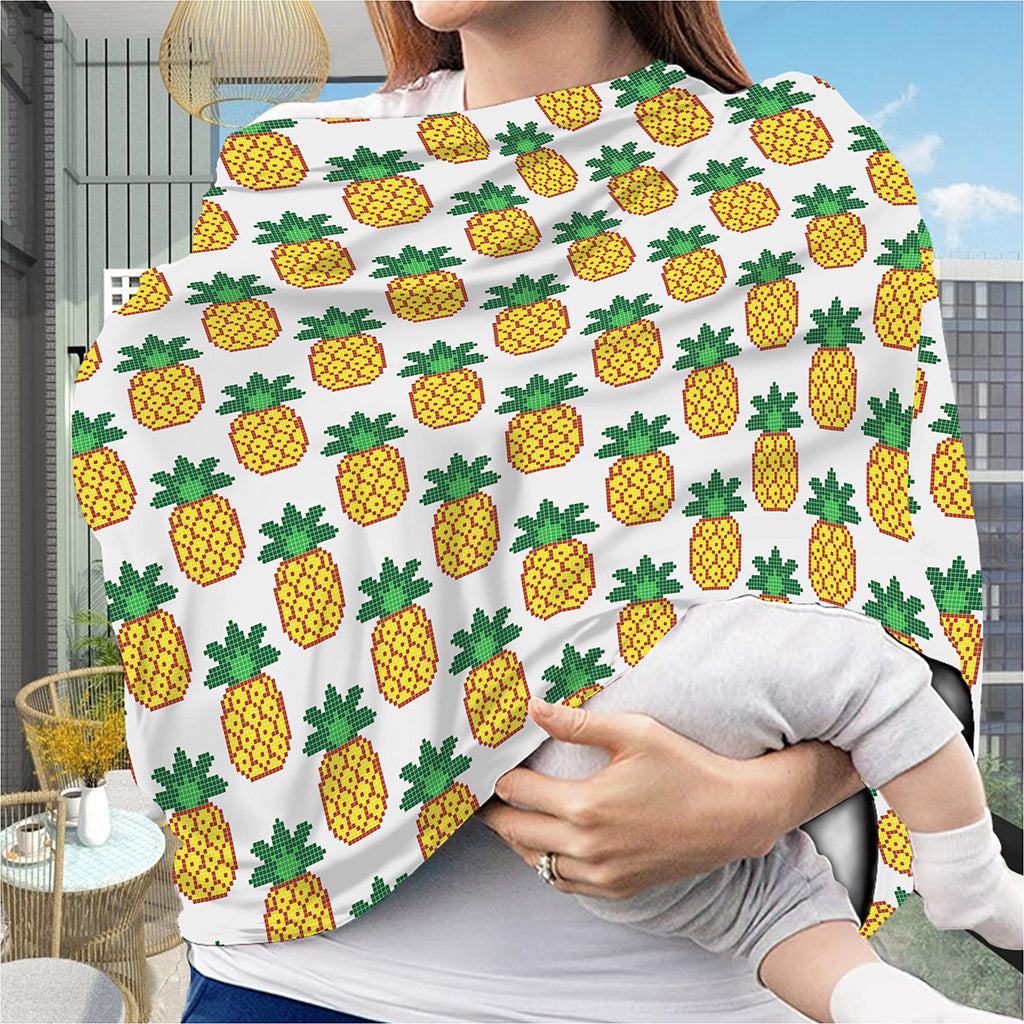 Pixel Pineapple Pattern Print Baby Seat Cover