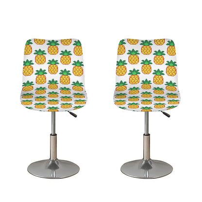 Pixel Pineapple Pattern Print Bar Stool Covers