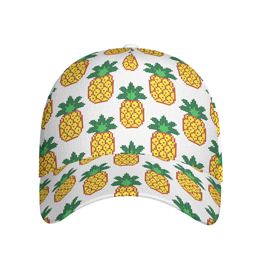 Pixel Pineapple Pattern Print Baseball Cap