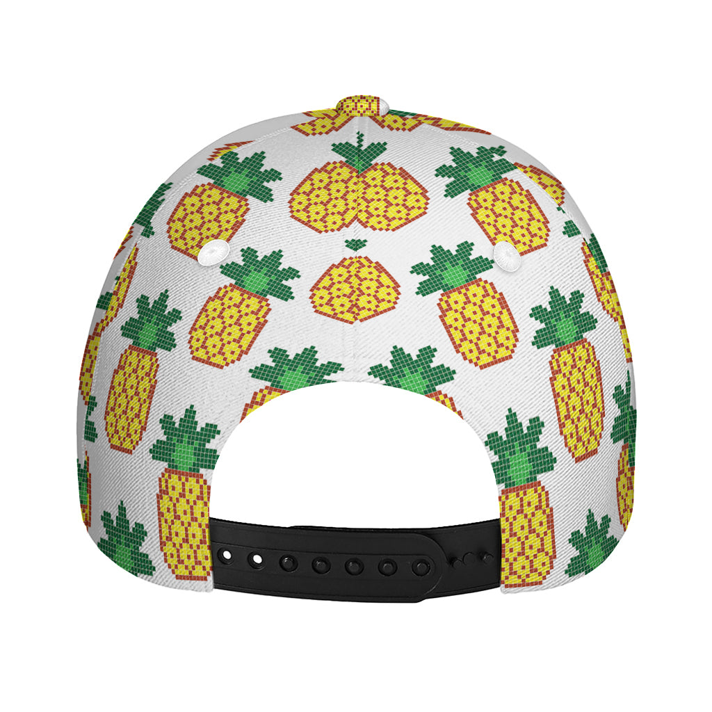 Pixel Pineapple Pattern Print Baseball Cap