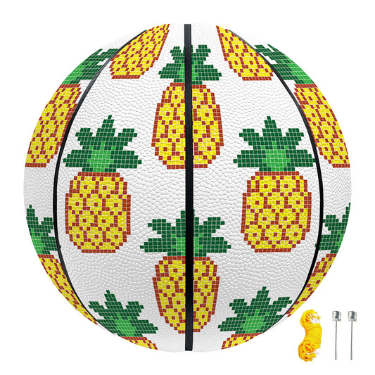Pixel Pineapple Pattern Print Basketball