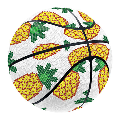 Pixel Pineapple Pattern Print Basketball