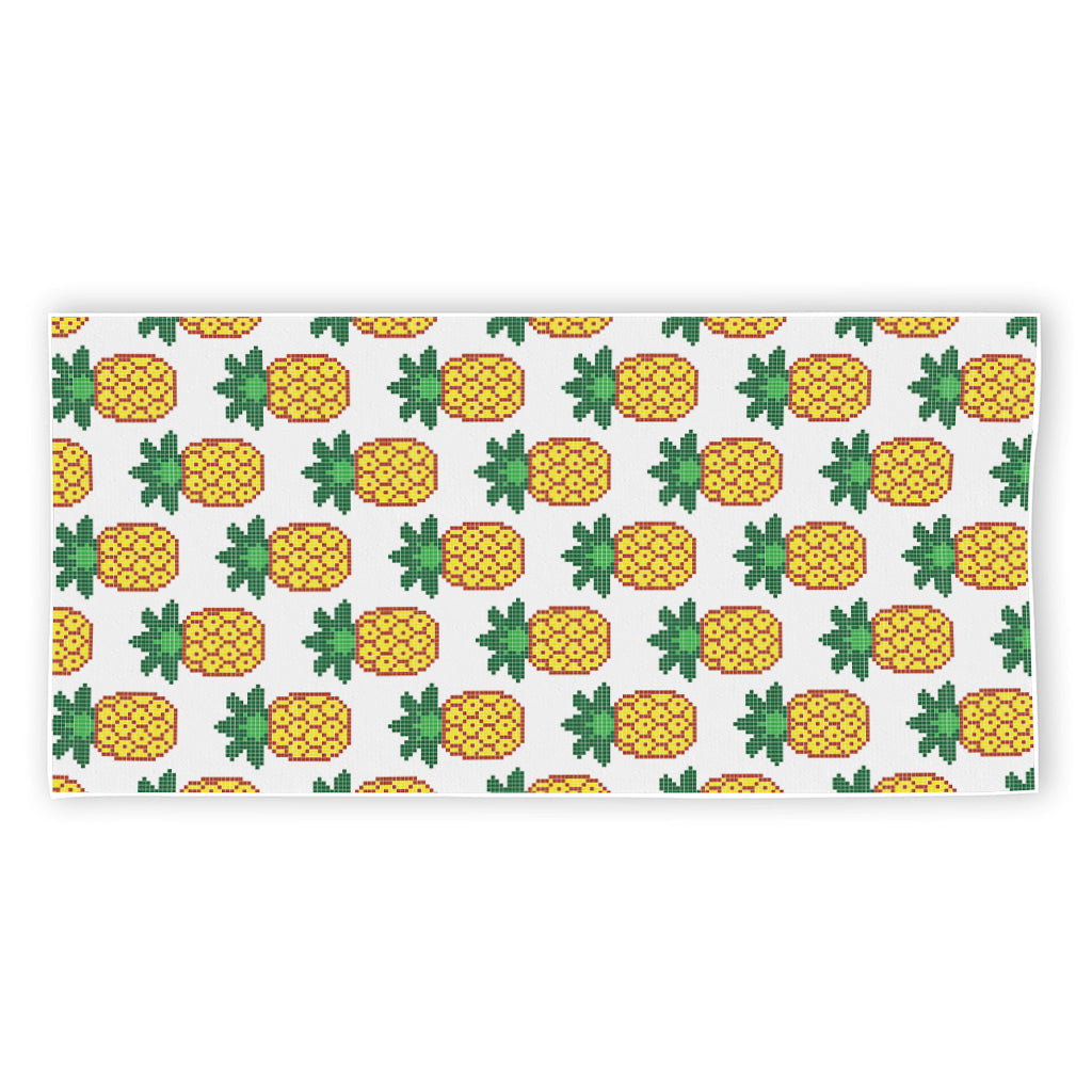 Pixel Pineapple Pattern Print Beach Towel