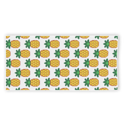 Pixel Pineapple Pattern Print Beach Towel