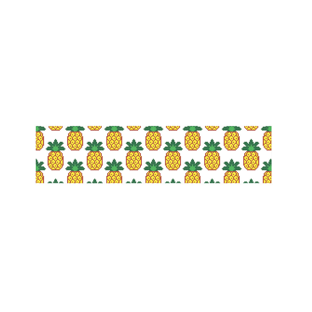 Pixel Pineapple Pattern Print Bed Runner