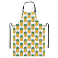 Pixel Pineapple Pattern Print Bib Apron With Pocket