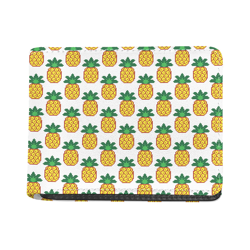 Pixel Pineapple Pattern Print Bifold Wallet