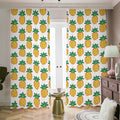 Pixel Pineapple Pattern Print Dimout Pencil Pleat Curtains
