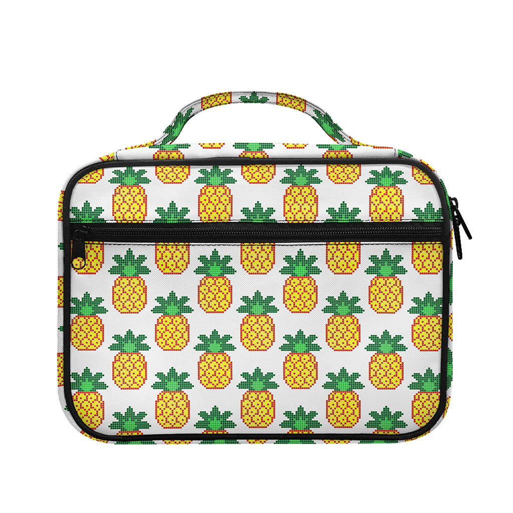 Pixel Pineapple Pattern Print Briefcase Bible Bag