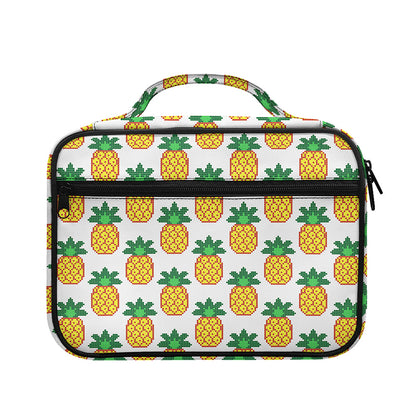 Pixel Pineapple Pattern Print Briefcase Bible Bag