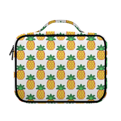 Pixel Pineapple Pattern Print Briefcase Bible Bag