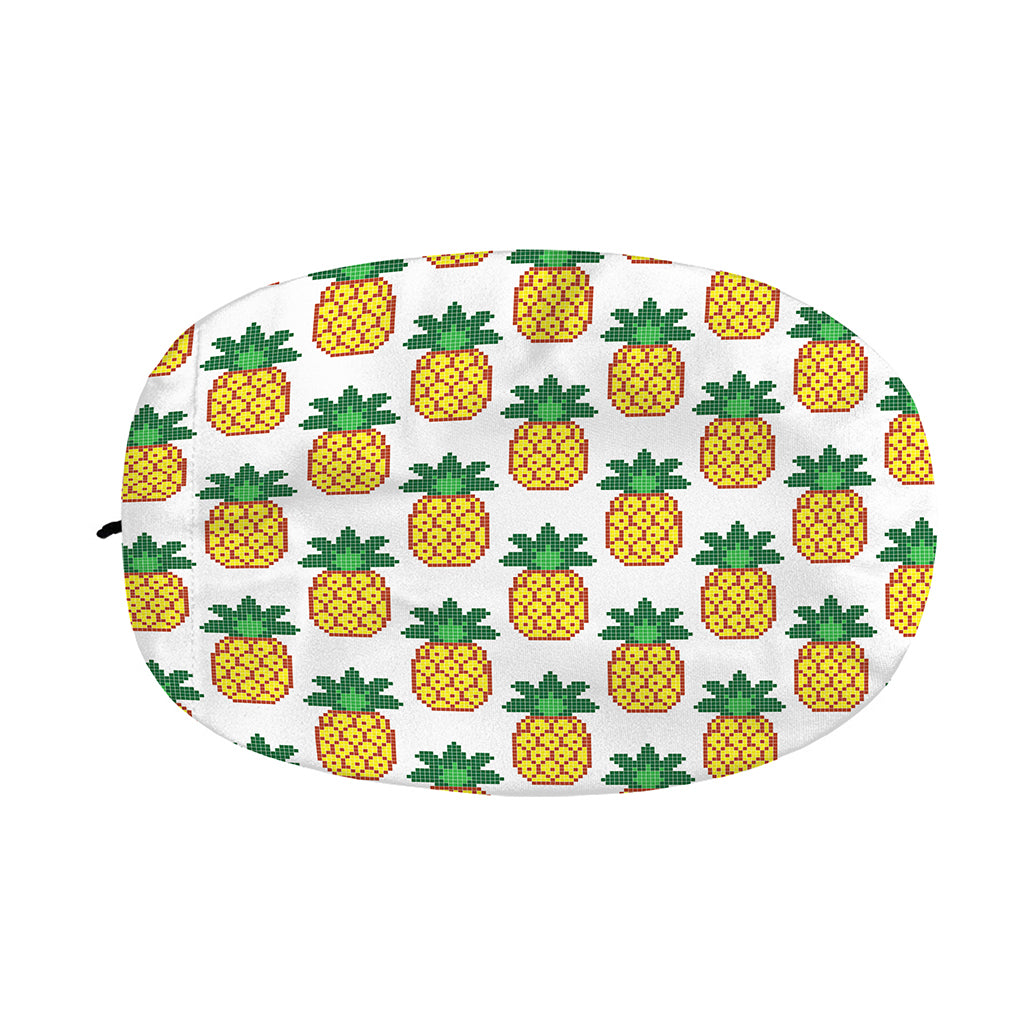 Pixel Pineapple Pattern Print Car Side Mirror Covers