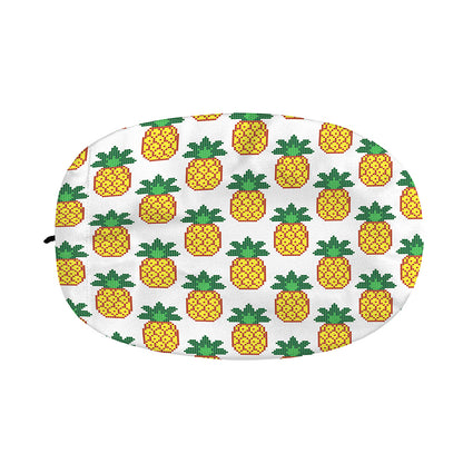 Pixel Pineapple Pattern Print Car Side Mirror Covers