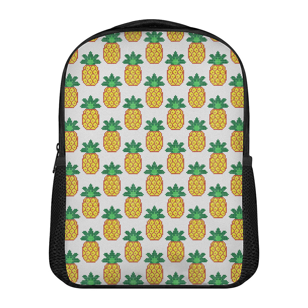 Pixel Pineapple Pattern Print Casual Backpack