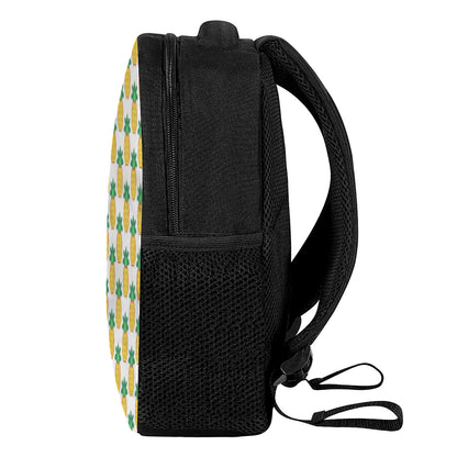 Pixel Pineapple Pattern Print Casual Backpack