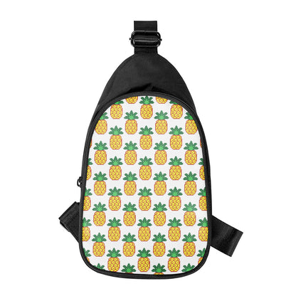 Pixel Pineapple Pattern Print Chest Bag