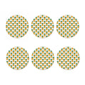Pixel Pineapple Pattern Print Coaster Set