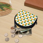 Pixel Pineapple Pattern Print Coin Purse