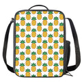 Pixel Pineapple Pattern Print Crossbody Lunch Bag