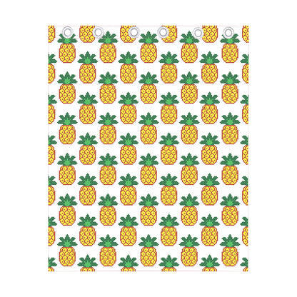 Pixel Pineapple Pattern Print Curtain