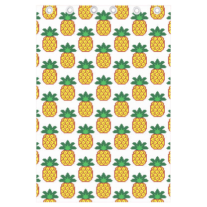 Pixel Pineapple Pattern Print Curtain