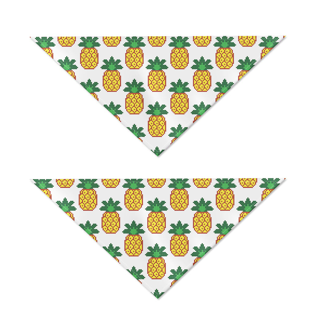 Pixel Pineapple Pattern Print Dog Bandana