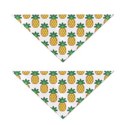 Pixel Pineapple Pattern Print Dog Bandana