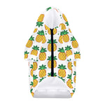 Pixel Pineapple Pattern Print Dog Zip Up Hoodie