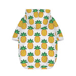 Pixel Pineapple Pattern Print Dog Zip Up Hoodie