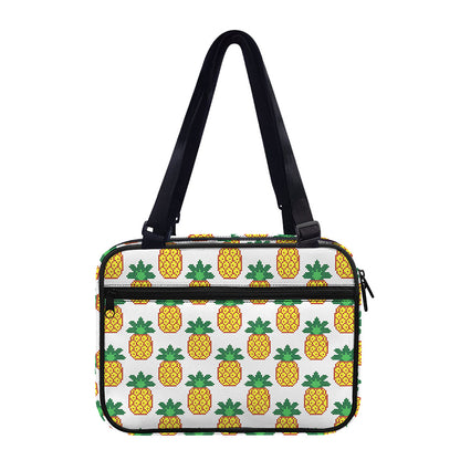 Pixel Pineapple Pattern Print Double Strap Bible Bag