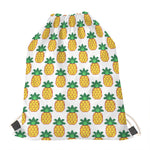 Pixel Pineapple Pattern Print Drawstring Bag