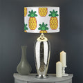 Pixel Pineapple Pattern Print Drum Lamp Shade