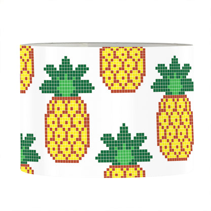 Pixel Pineapple Pattern Print Drum Lamp Shade