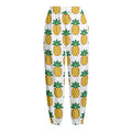 Pixel Pineapple Pattern Print Fleece Lined Knit Pants