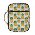 Pixel Pineapple Pattern Print Front Pocket Bible Bag