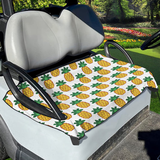 Pixel Pineapple Pattern Print Golf Cart Seat Cover